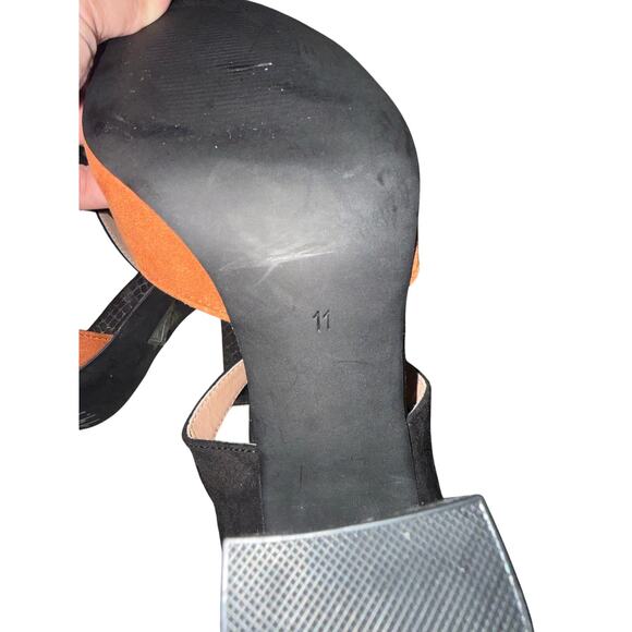 SIZE 11 NEW FREE PEOPLE VEGAN ATWOOD HEEL STRAPPY PUMP CEDAR SNAKE - Picture 5 of 5